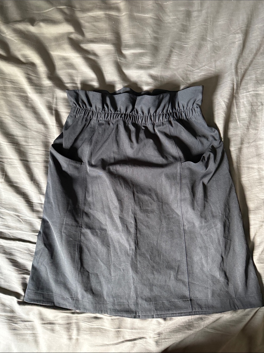 lululemon athletica Black Elastic-Ruched Midi Skirt